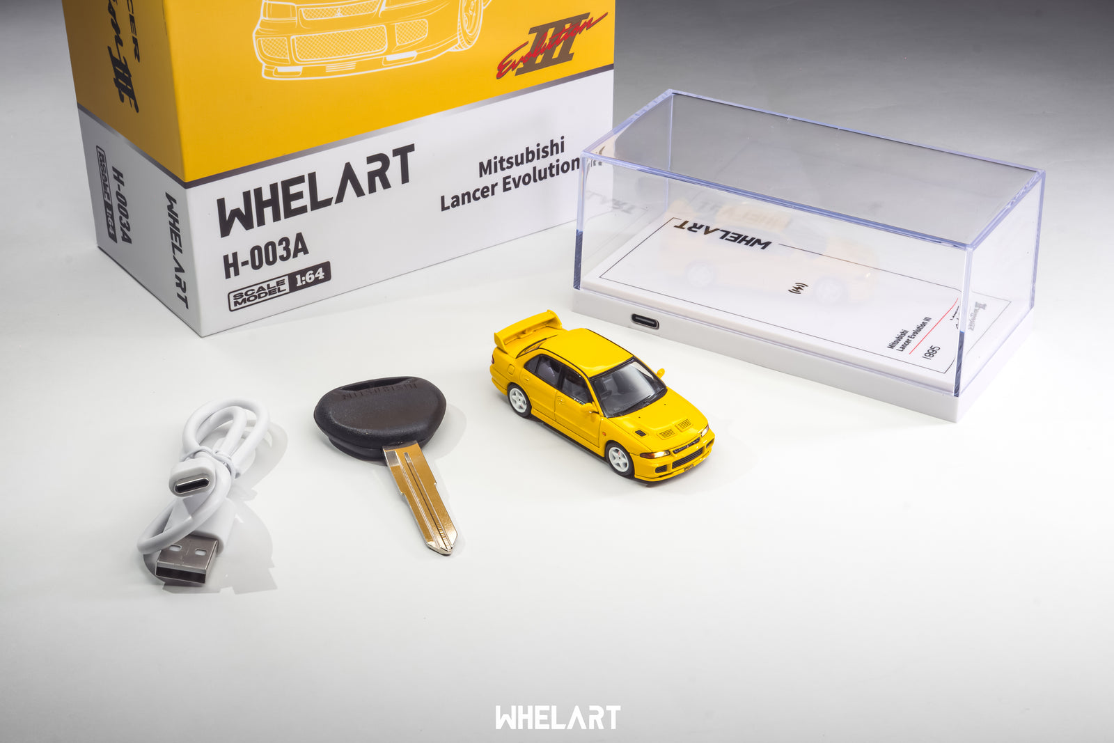 1:64 MITSUBISHI Lancer Evolution 3 Yellow